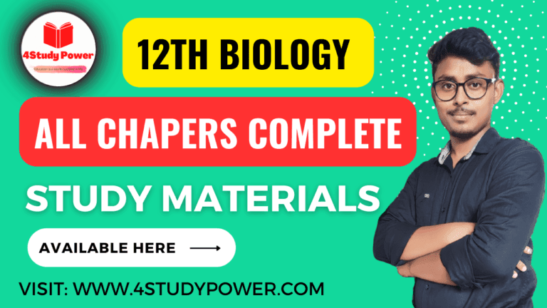 Class 12th Biology All chapter Solution