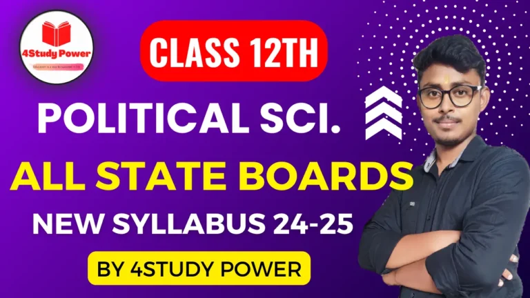 12th Class Political Science New Syllabus