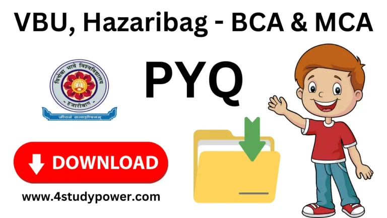 VBU BCA & MCA All Sem PYQ